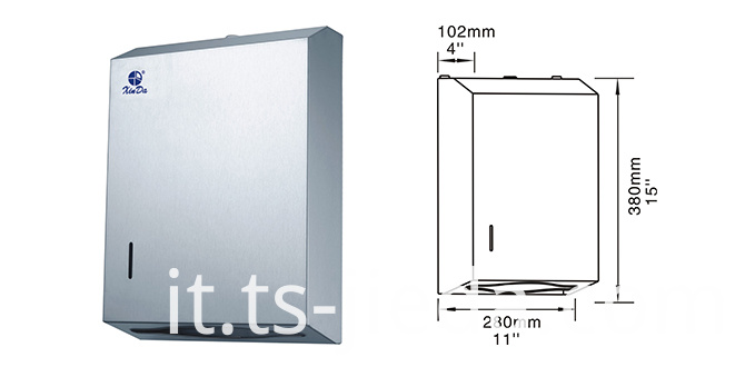 Dispenser di asciugamani in rotolo in acciaio inossidabile di qualità Quality grade stainless steel Roll Towel Dispenser